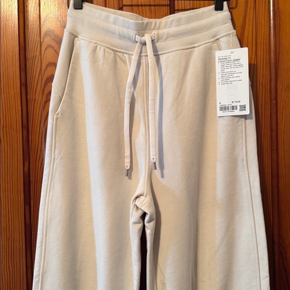 lululemon White Opal Joggers Size 6 - Picture 6 of 16